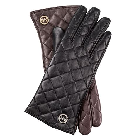 michael kors women's leather gloves with logo|mk gloves.